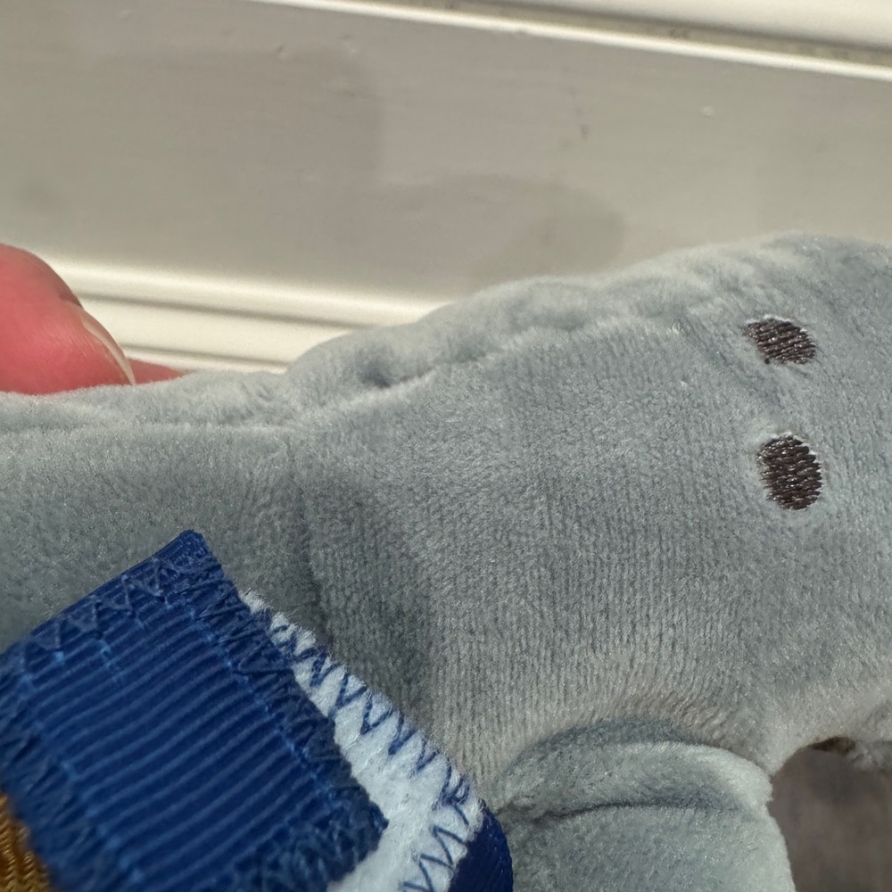 NWOT Dr Browns Charming Gray and Gold Dinosaur Pacifier Plush Kids Infant Baby - Picture 4 of 5